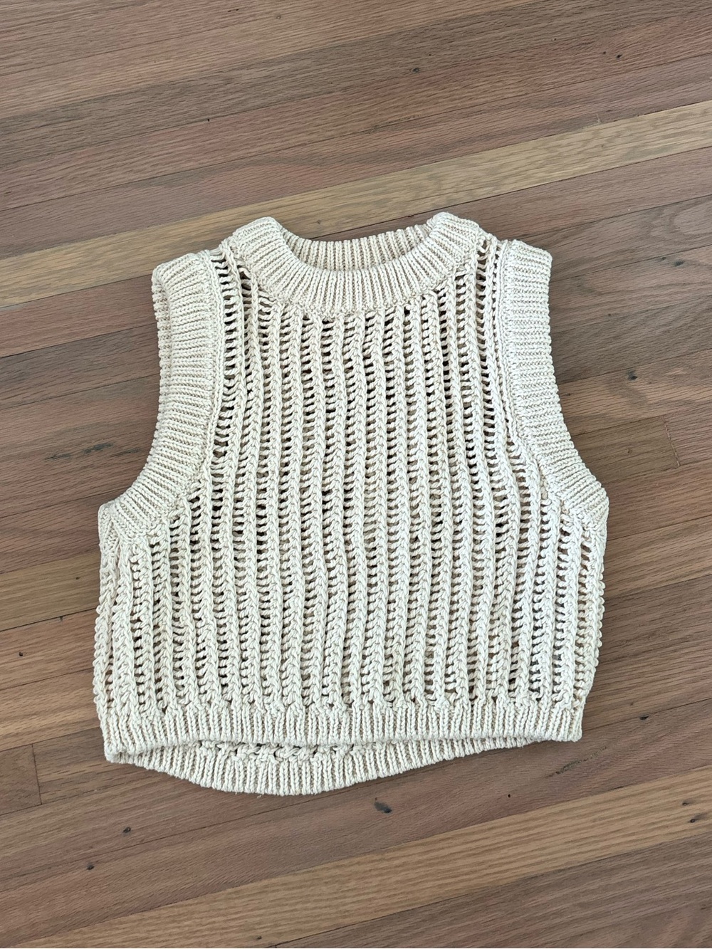 Zara Sleeveless Crochet Knit  Top